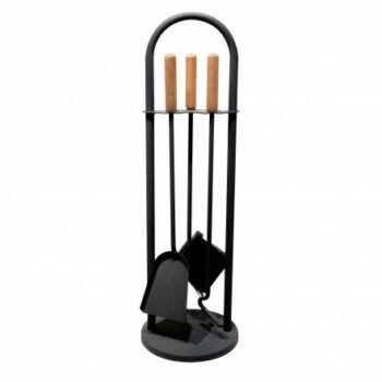Kaminbesteck 3 tlg. gussgrau 70 cm