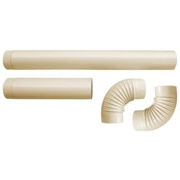 Ofenrohr Set, cremefarben emailliert