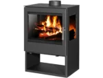 Victoria Panorama-Kaminofen Modena Vision Schwarz mit 10,17kW