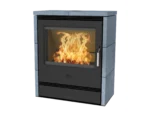Fireplace Rönky Kaminofen Speckstein Schwarz 9,5 kW mit Automatik