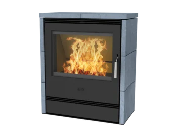 Fireplace Rönky Kaminofen Speckstein Schwarz 9,5 kW mit Automatik