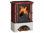 Justus Bavaria Kaminofen Keramik Bordeauxrot 7 kW