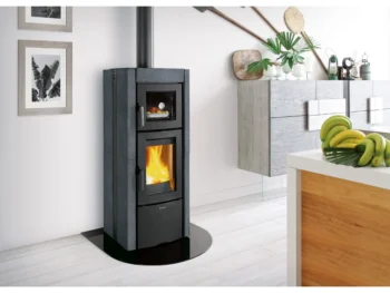 La Nordica Ester Kaminofen Naturstein Schwarz 8,2 kW mit Automatik